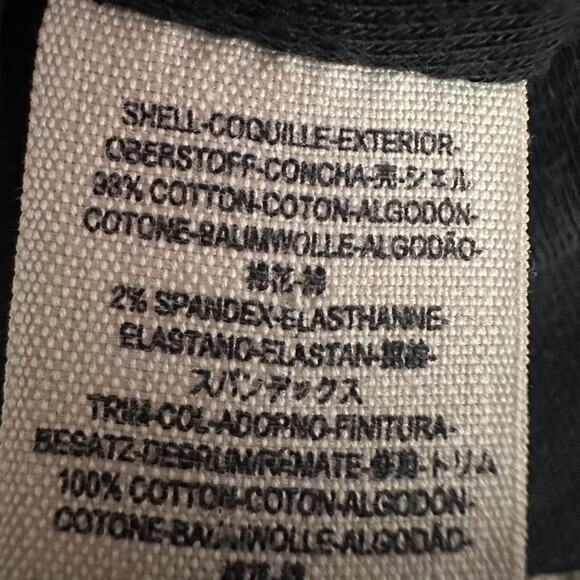 Free People Drape Front Moto Jacket Women’s 8 Black Denim Cotton Long Sleeve - Picture 8 of 11